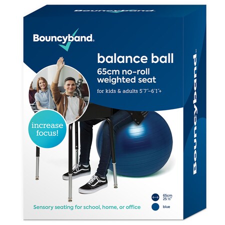 Bouncybands Balance Ball, 65cm, Blue WBS65BU
